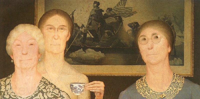 Grant Wood Daughters of the Revolution Spain oil painting art